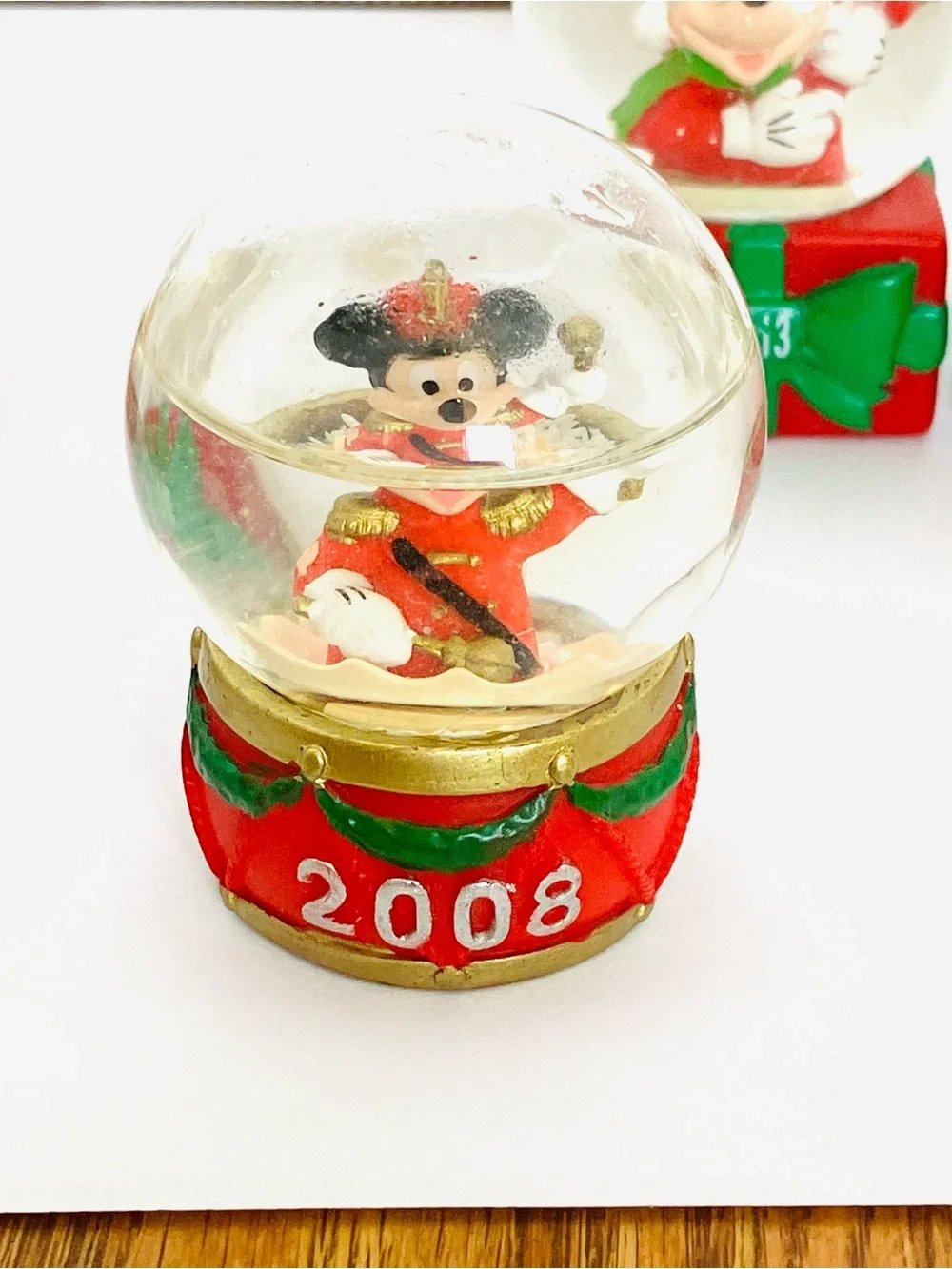 Disney Christmas Mini Snow Globes Lot(8) 2 Have Low Water JC Penny Read 2.5in